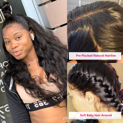 Yeswigs Body Wave Raw Brazilian Virgin Human Hair Transparent 360 Lace Frontal Wig Cheap Hd Full Lace Front Wig For Black Women